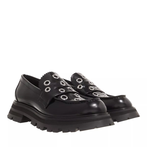 Alexander McQueen Loafers Leather Black Mocassino