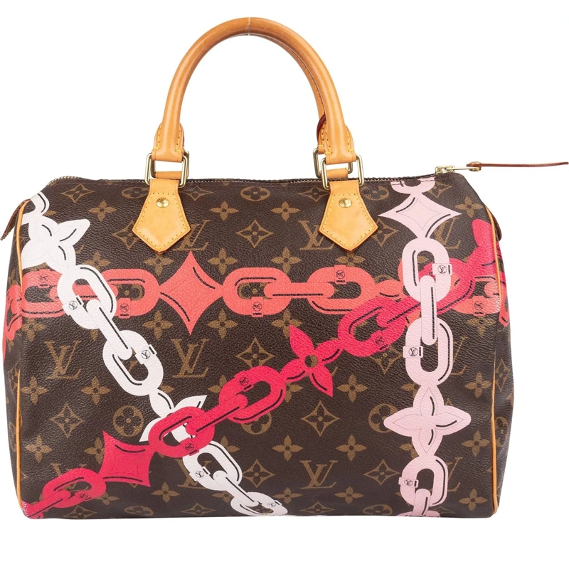 Louis Vuitton Tote Louis Vuitton Monogram Canvas Chain Flower Speedy  braun