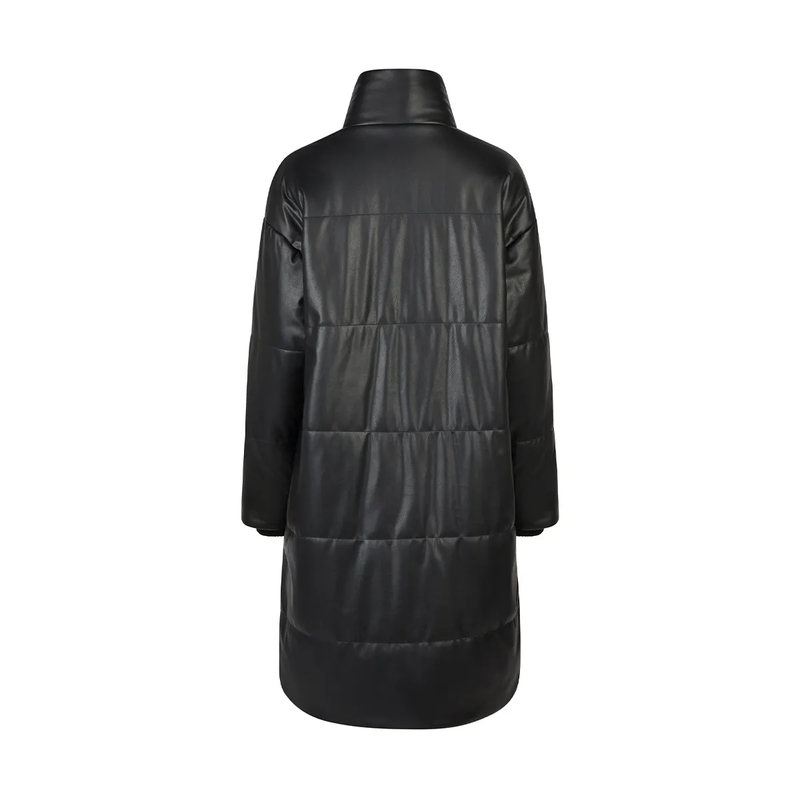 Marc Aurel Steppmantel Faux Leather Puffermantel schwarz(Image 5)