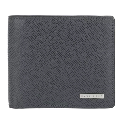 Boss Signature Wallet Dark Grey Bi-Fold Portemonnee