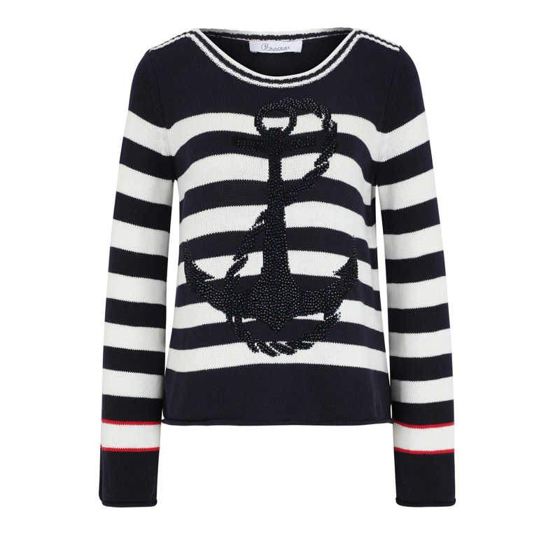 Princess goes Hollywood  Pullover mit Schmucksteinen dunkel-blau