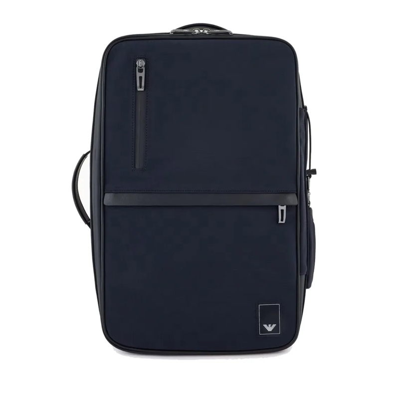 Emporio Armani Rugzak Multi-Compartment Backpack With Padded Straps Blue