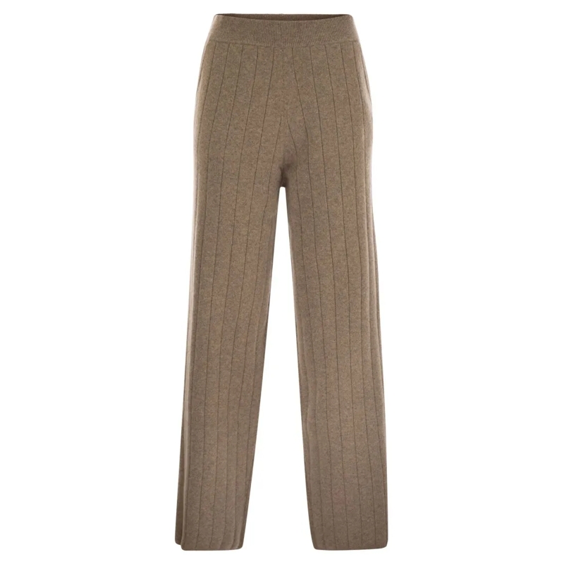 Max Mara  Jardin - Cashmere Yarn Trousers Brown