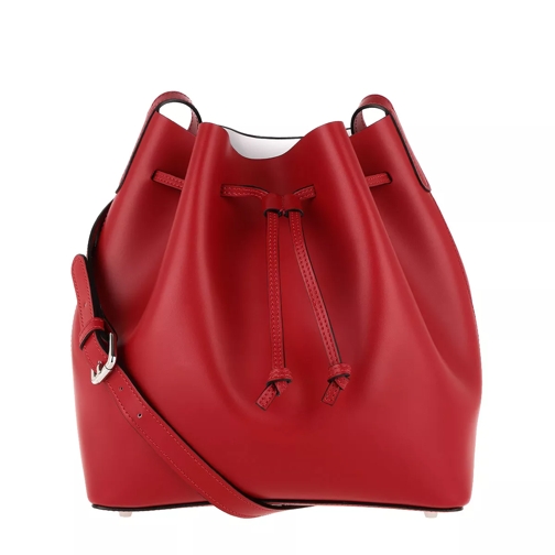 Abro Calf Carmen Leather SM Bucket Bag Red/White Buideltas