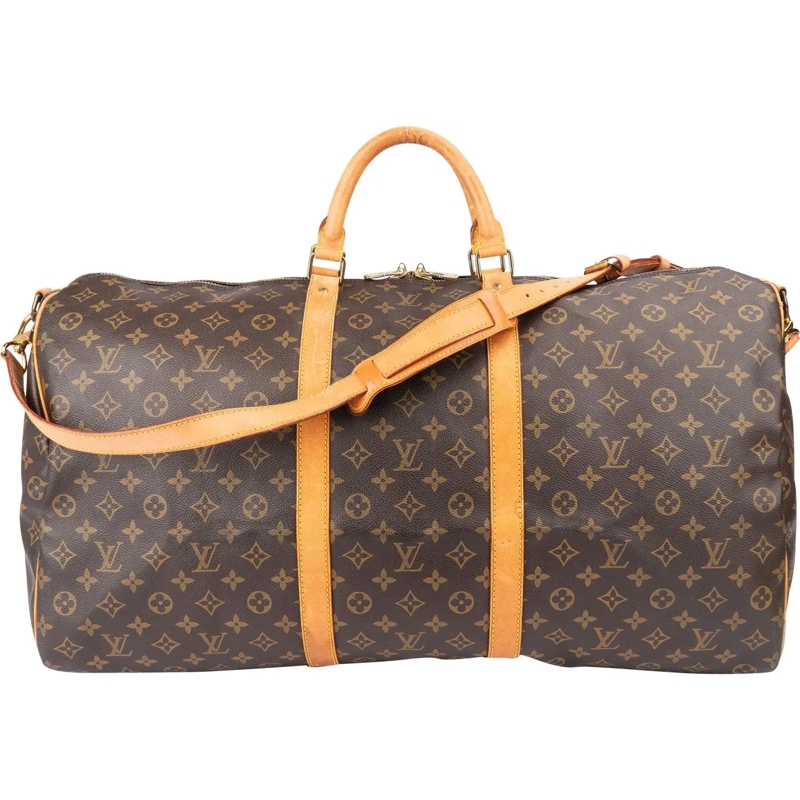 Louis Vuitton Tote Louis Vuitton Canvas Monogram Keepall 60 Bandoulie braun