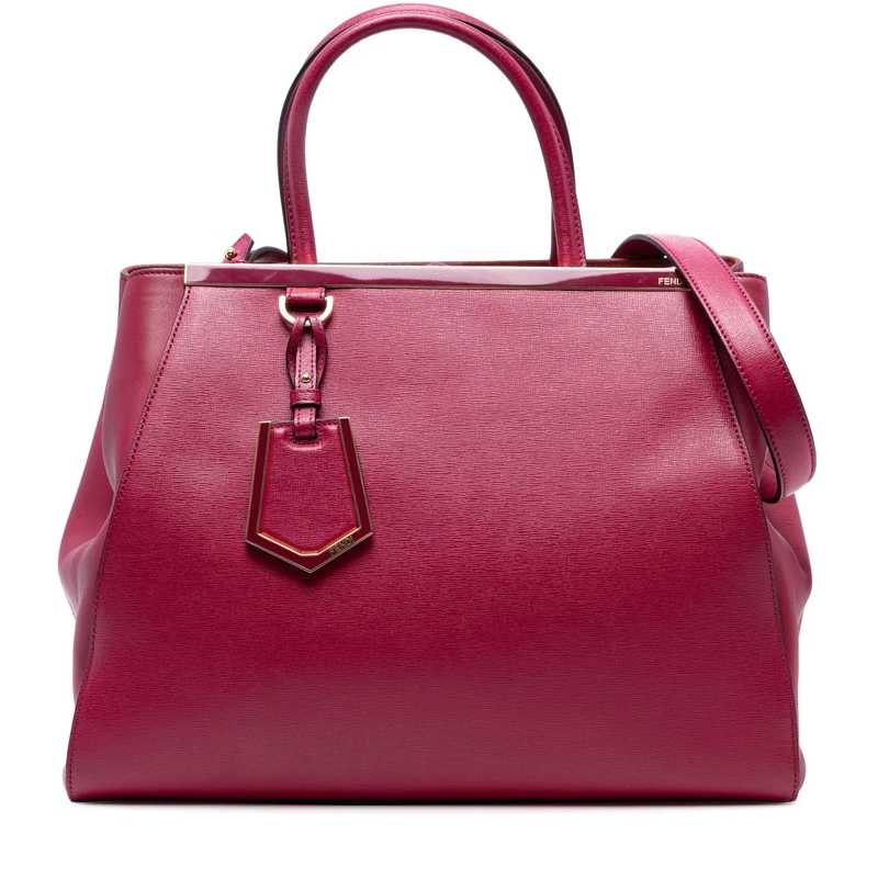 Fendi Schultertasche Medium Leather 2Jours Satchel rot