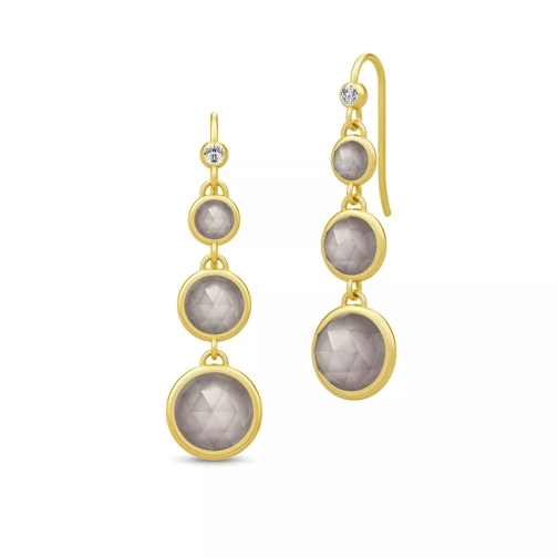 Julie Sandlau Moon Chandelier Earrings Gold/Grey Drop Earring