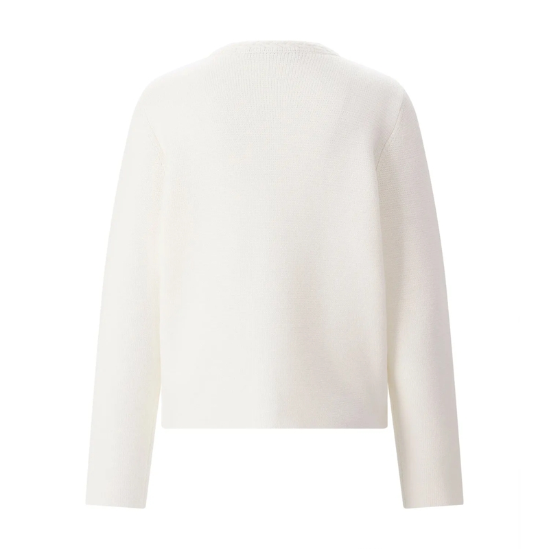 Fabiana Filippi Strickjacke Strickjacke aus Merinowolle weiß(Image 3)