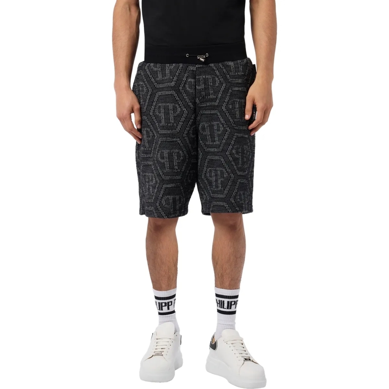 Philipp Plein Shorts Jacquard Shorts Monogram schwarz(Image 3)