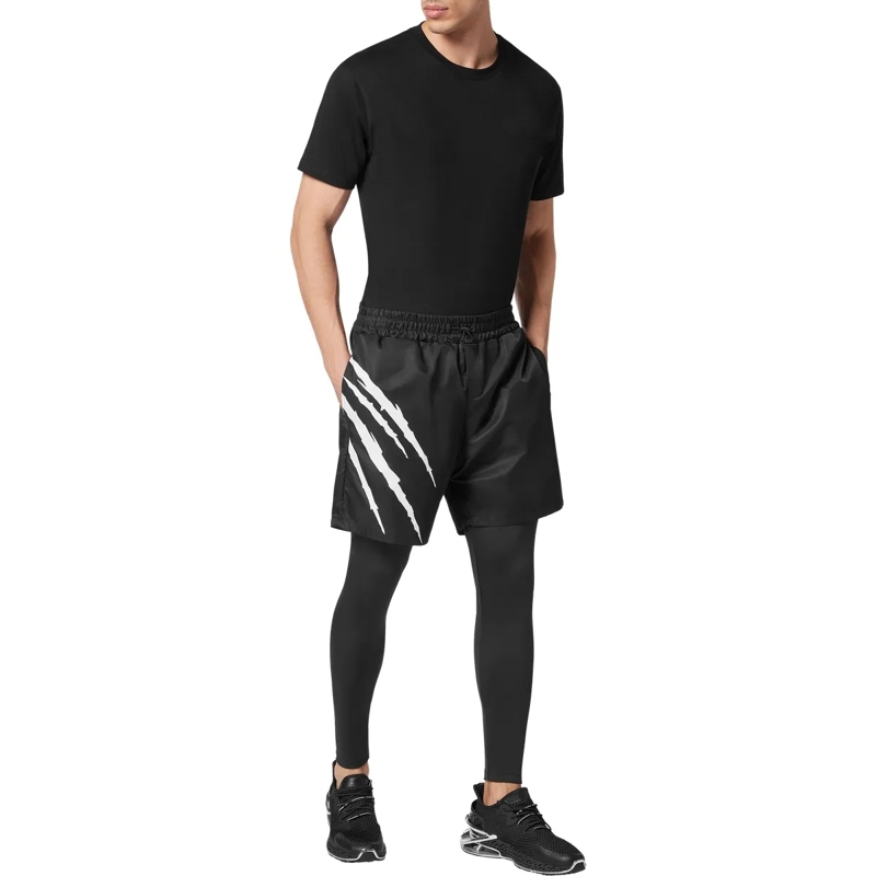 Plein Sport Leggings 2-In-1 Laufhose Scratch schwarz(Image 4)