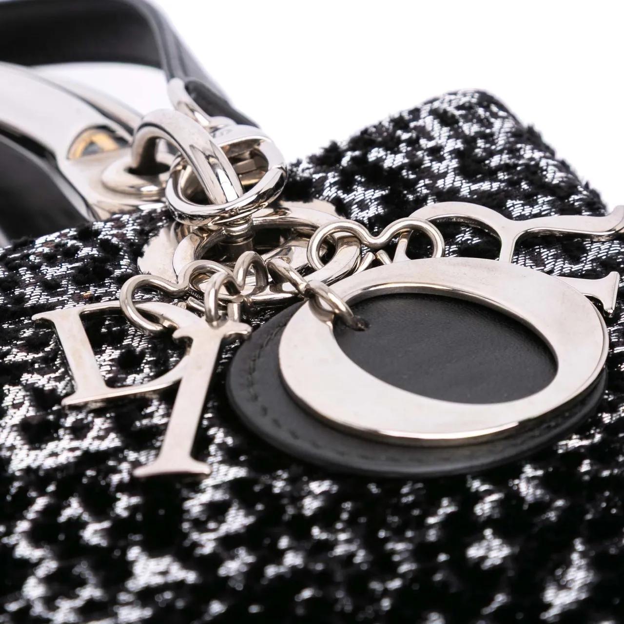 Thumbnail - Christian Dior Hobo Bags - Medium Velvet and Canvas Lady D Lite - Gr. unisize - in Schwarz - für Damen