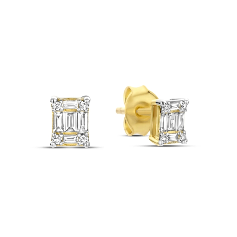 Isabel Bernard Boucles d'oreilles De la Paix Maxime 14 karat stud ear studs | diamon Gold
