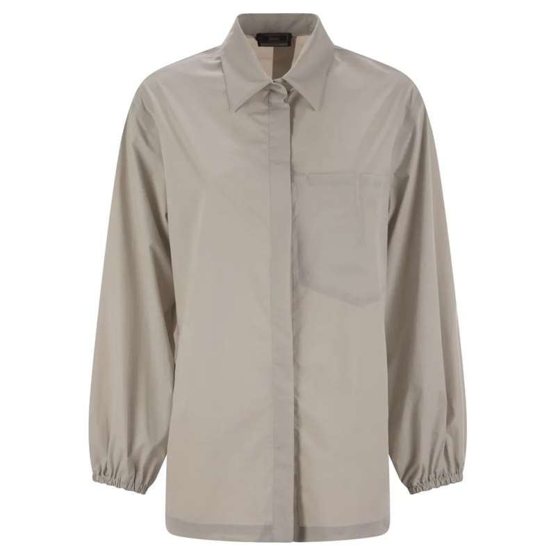 Herno Hemd Technical Stretch Fabric Relaxed Fit Shirt Grey