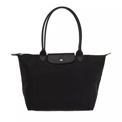 Longchamp Le Pliage Green Tote Bag L Black Shopper