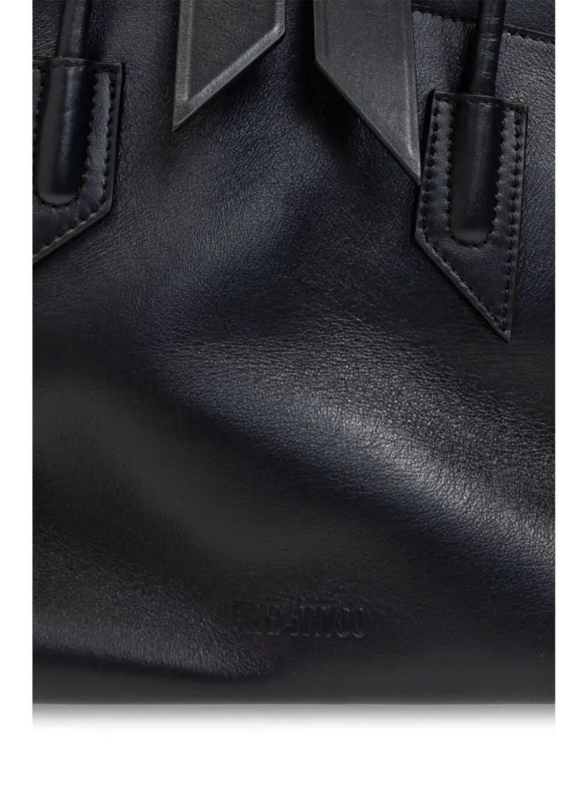 The Attico Crossbody bags Black Handbag With Spacious Interior in zwart