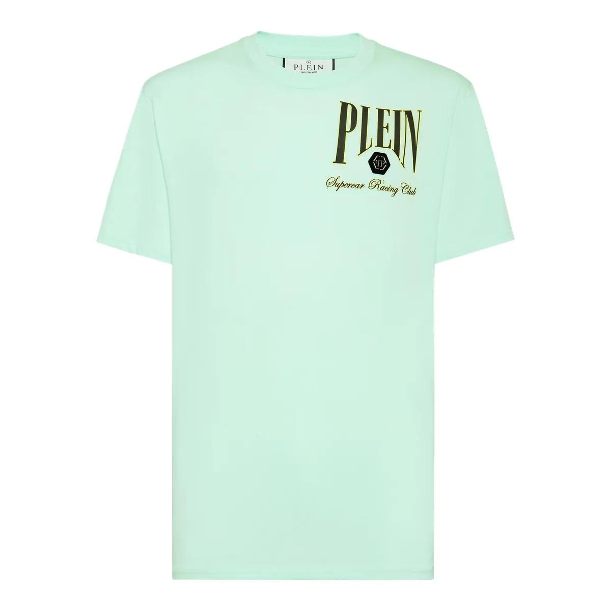 Thumbnail - Philipp Plein - T-Shirt Round Neck Ss Supercar Racing - Größe XL - grün