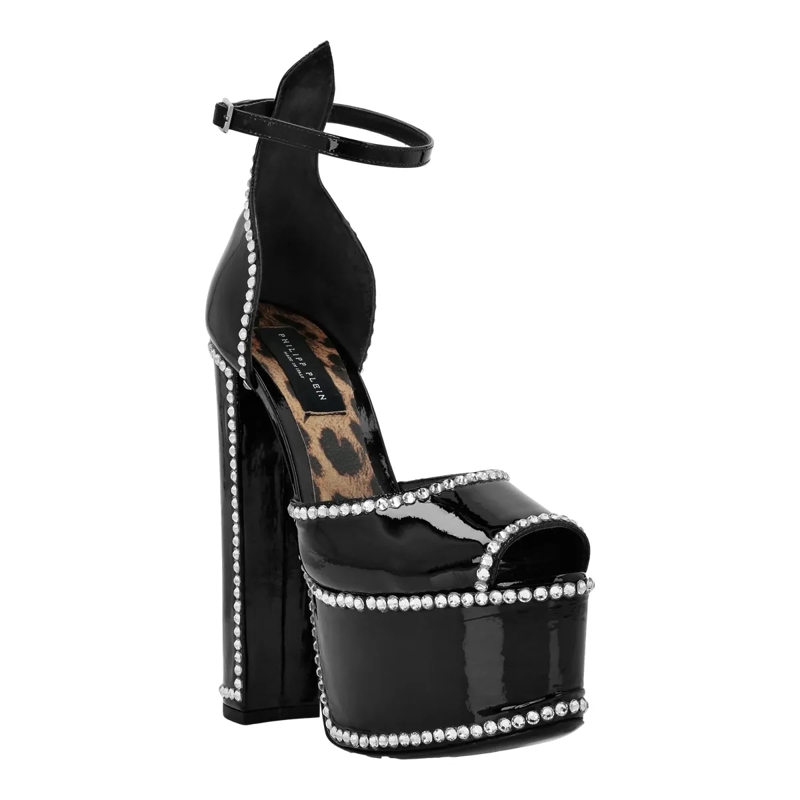 Philipp Plein Riemchensandalen Sandalen High Heels schwarz