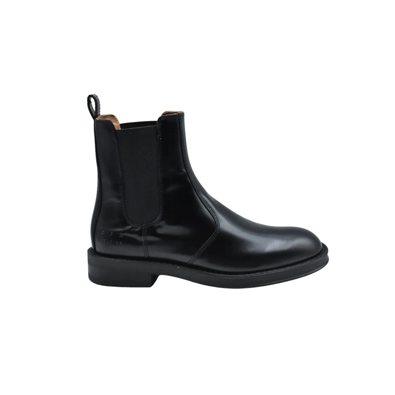 Copenhagen Laarzen Black Ankle Boots With Polished Finish Black