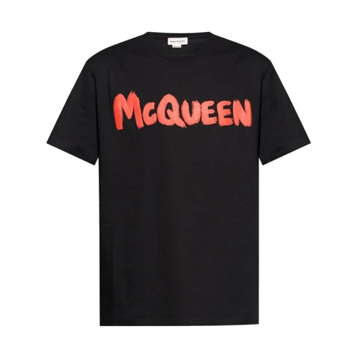 Alexander McQueen T-Shirt With Logo Black T-shirts