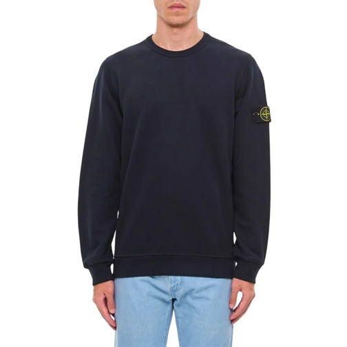 Stone Island Brushed Organic Cotton Fleece Black Sweatshirts