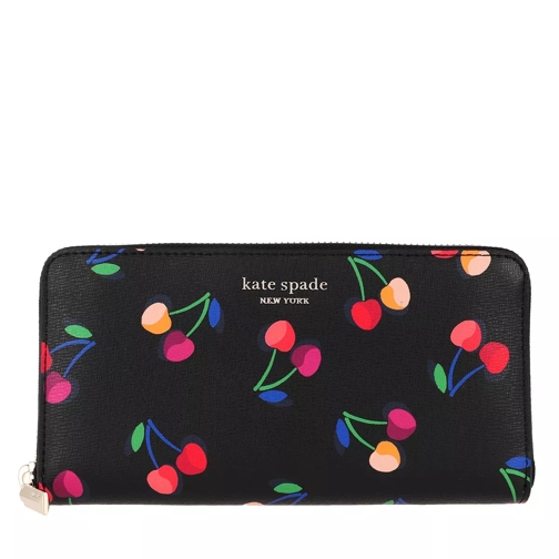 Kate Spade New York Zip Around Continental Wallet Black Multicolor Portefeuille continental