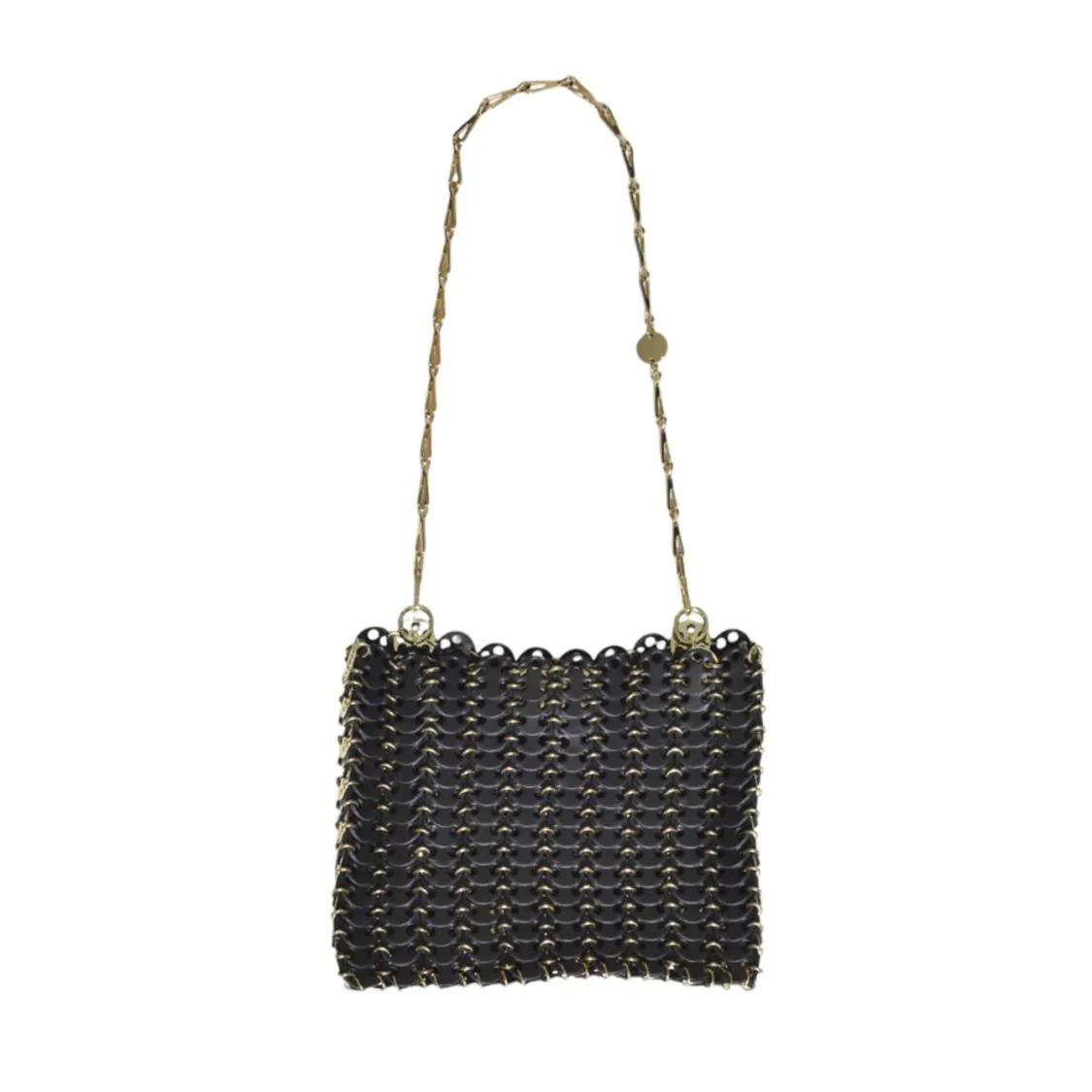 Paco Rabanne Hobo bags 1969 Mini Black Leather Bag in zwart