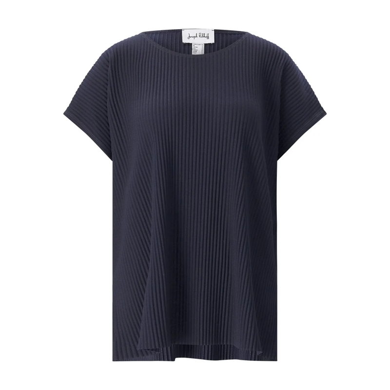Joseph Ribkoff T-Shirt Plissiertes T-Shirt blau