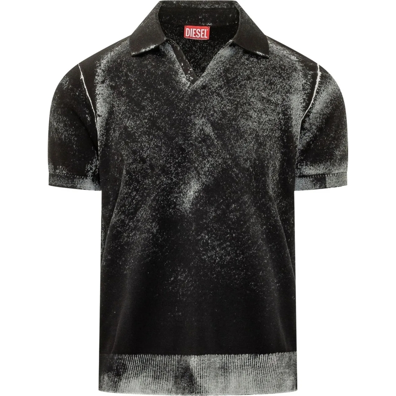 Diesel Polo Polo a Maniche Corte con Colletto dunkelgrau