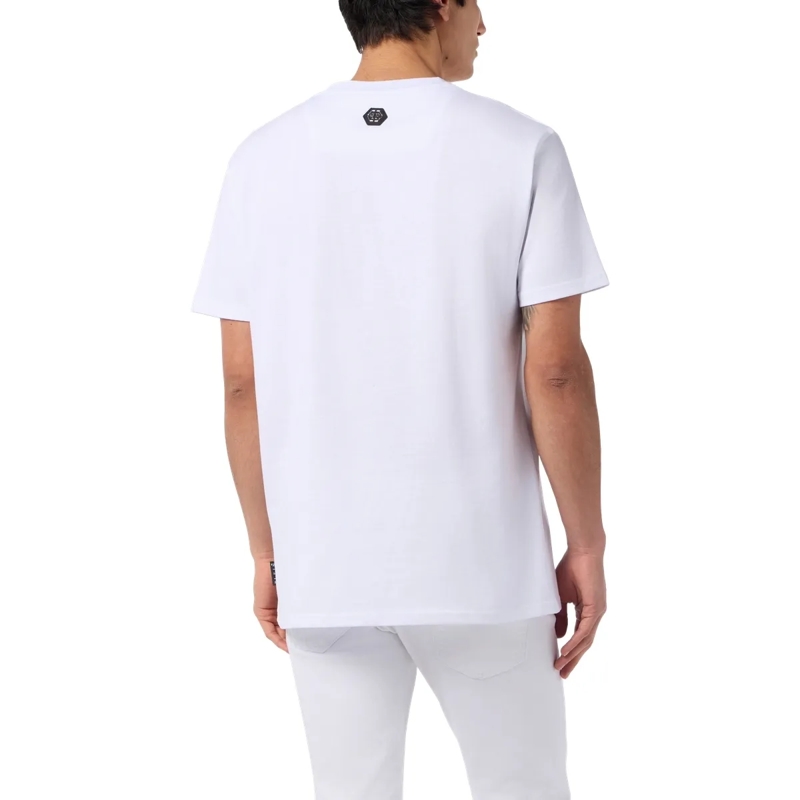Philipp Plein T-Shirt Round Neck T-Shirt Logo Stones weiss(Image 2)