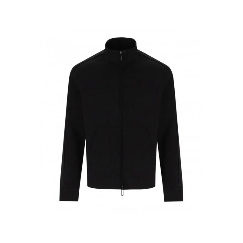 Emporio Armani  Polyester Sweatshirt With Design And Textured Side Black
