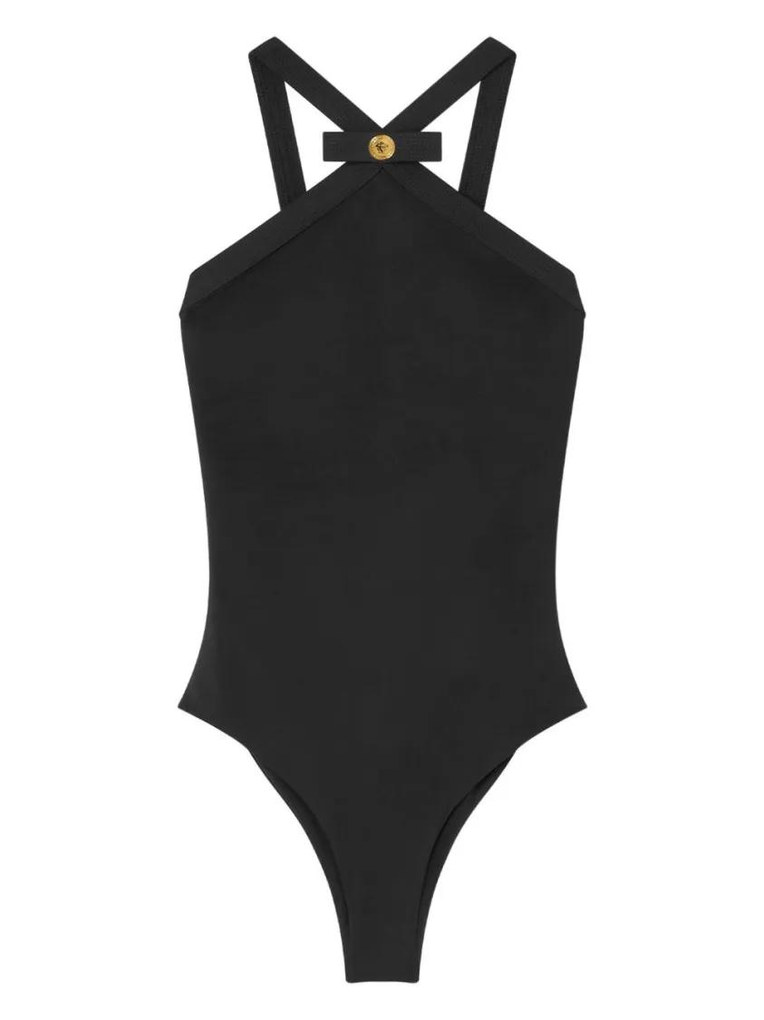 Thumbnail - Versace - Halterneck Swimsuit With Medusa Head Motif - Größe 4 - schwarz