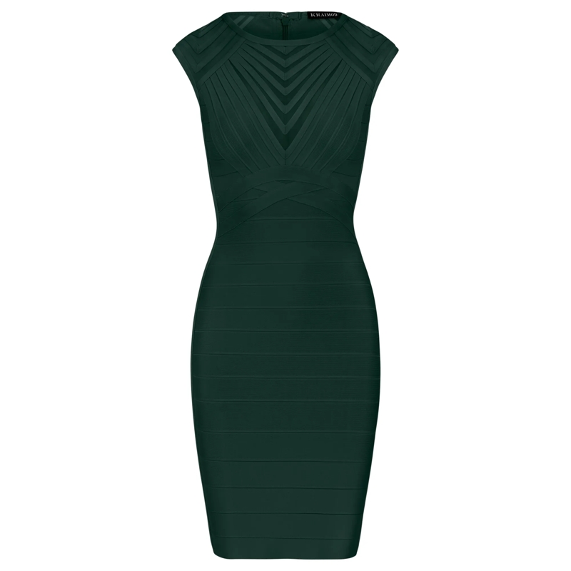 Kraimod Midikleid Bandage Kleid dunkel-grün