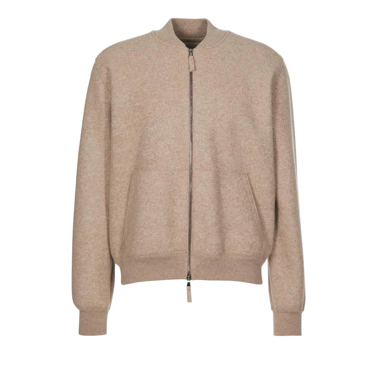 Lunaria Cashmere - BOMBER ZIP - Größe I52 - white