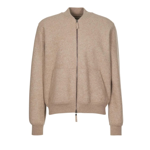 Lunaria Cashmere BOMBER ZIP SUGHERO Cardigan