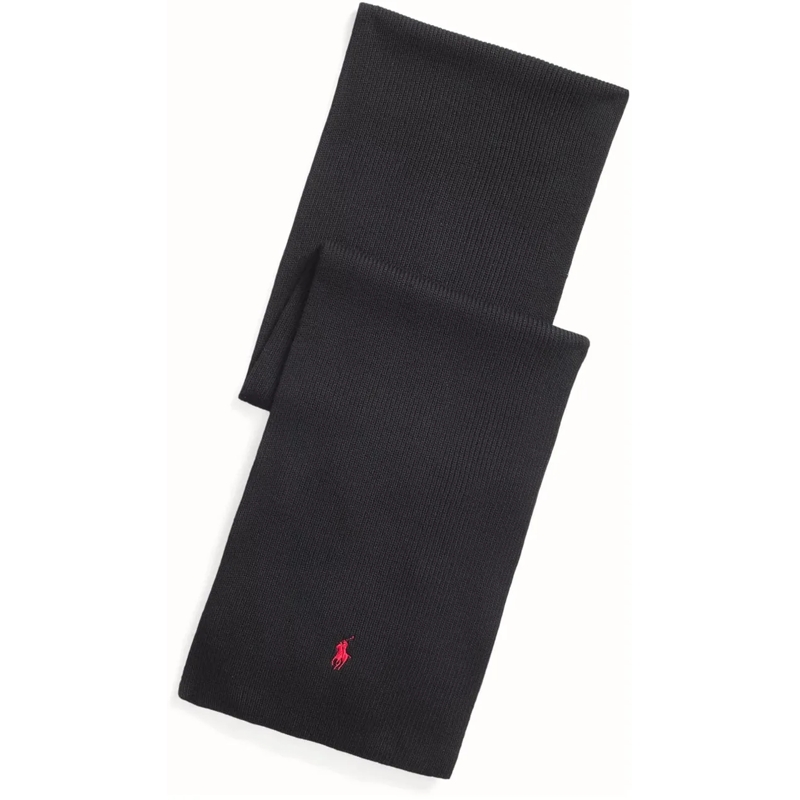 Ralph Lauren Wollschal Sjaal Zwart schwarz