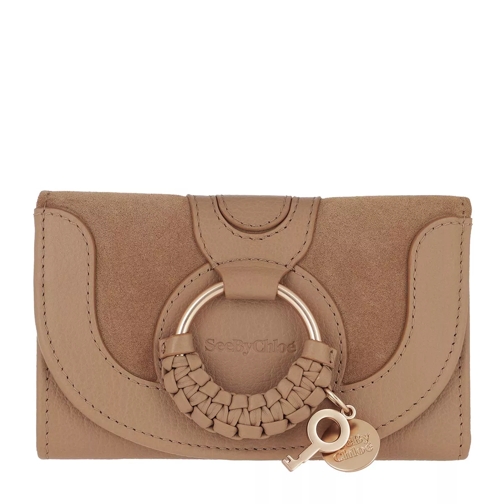 See By Chloé Compact Wallet Coconut Brown Tri-Fold Portemonnaie