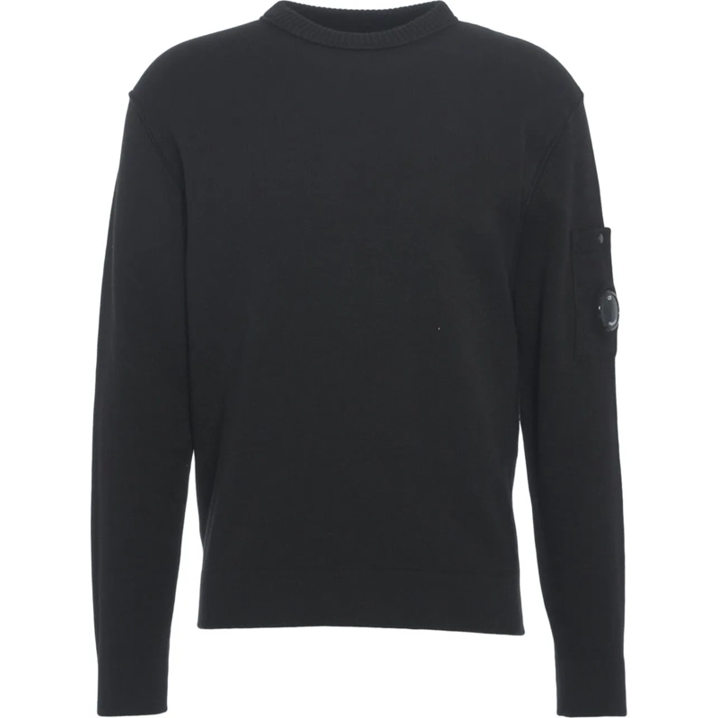 CP Company  Sweater with logodetail schwarz