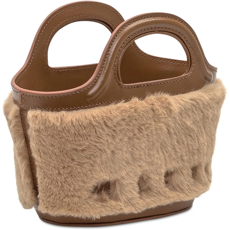 Marni Schultertasche Marni Borsa a Tracolla in Pelliccia Beige e Pelle  beige(Image 3)