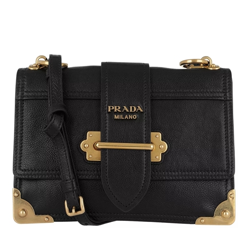 Prada Mini Bag Leather Black/Gold Crossbody Bag