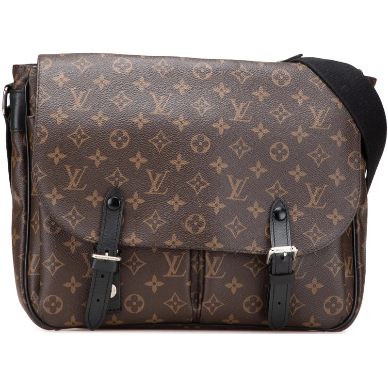 Louis Vuitton Schultertasche Monogram Macassar Christopher Messenger braun