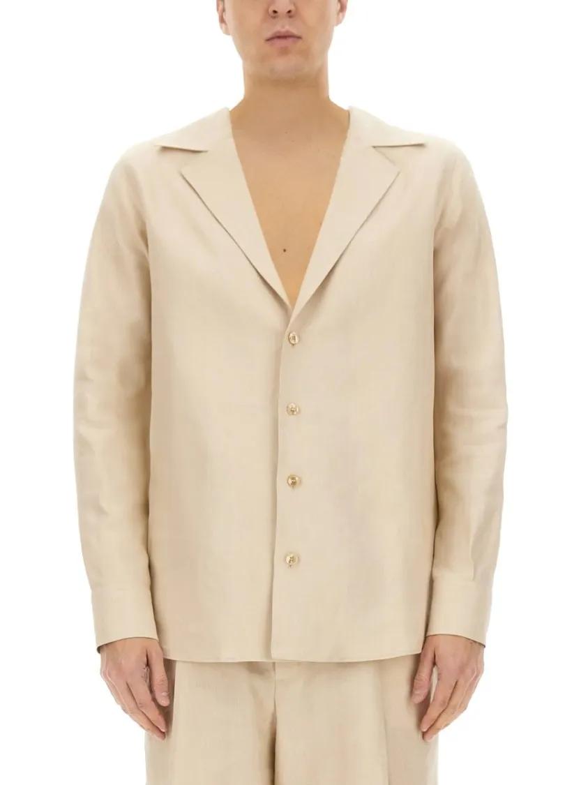Thumbnail - Dolce&Gabbana - V-Neck Shirt - Größe 41 - beige