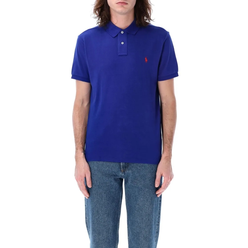 Polo Ralph Lauren Polohemd Custom Slim Fit Polo Shirt Blue