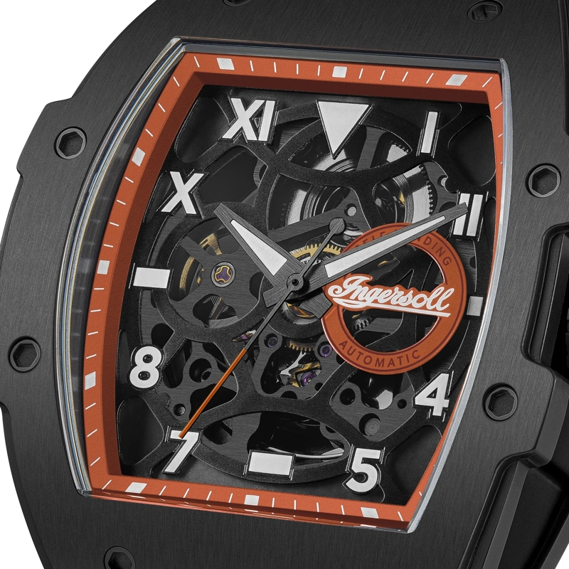 Ingersoll Automatikuhr Automatikuhr The Play- Anzeige: 3 Zeiger- Quali orange(Image 4)