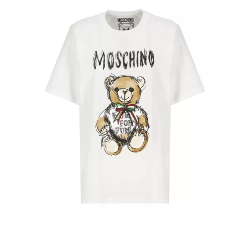 Moschino Drawn Teddy Bear T-Shirt White 