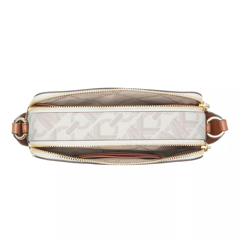 MICHAEL Michael Kors Crossbody Bag Jet Set Small Double Zip Camra Chain Xbody Vanilla/Lugg(Image 9)