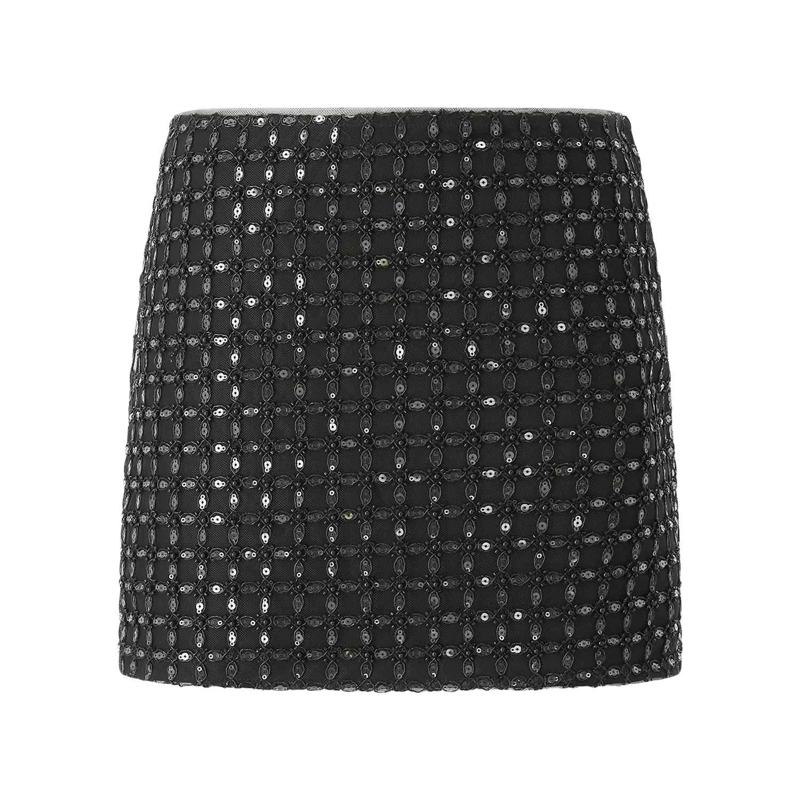 Rotate Minirock Minirock mit Pailletten schwarz