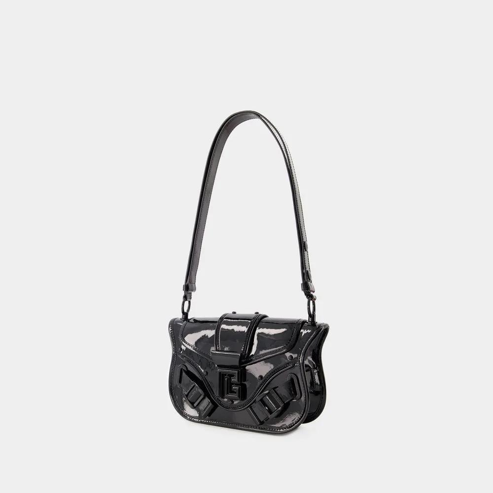 Balmain Hobo bags Blaze Shoulder Bag Leather Black in zwart