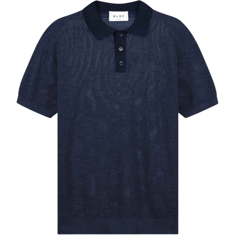ØLÅF Polohemd olaf Polo Knit Ss Polos Donkerblauw M200705 blau