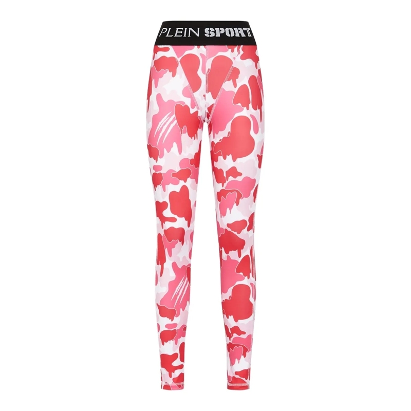 Plein Sport Leggings Leggings Camouflage fuschsia