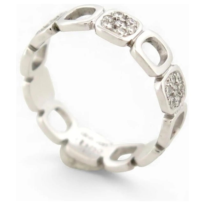 Dinh Van Ring DINH VAN IMPRESSION DOMINO RING T48 18K WEISSGOLD  silber